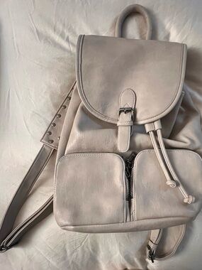 Classic Cream Backpack Purse - Women